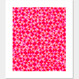 Pink and Red Geometric Pattern Posters and Art